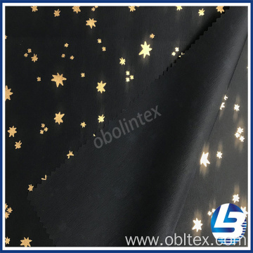 OBL20-957 Dyed Polyester Pongee Fabric With Foil Print